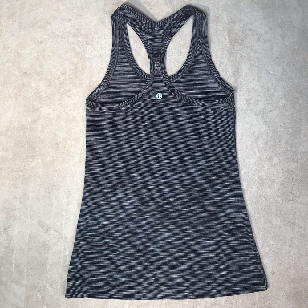 Lululemon Cool Racerback II Nulu Wee Are From Space Dark Carbon Ice Grey size 4